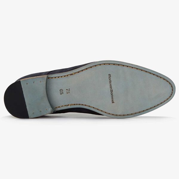 Floris van Bommel dark blue suede men's lace-up shoe