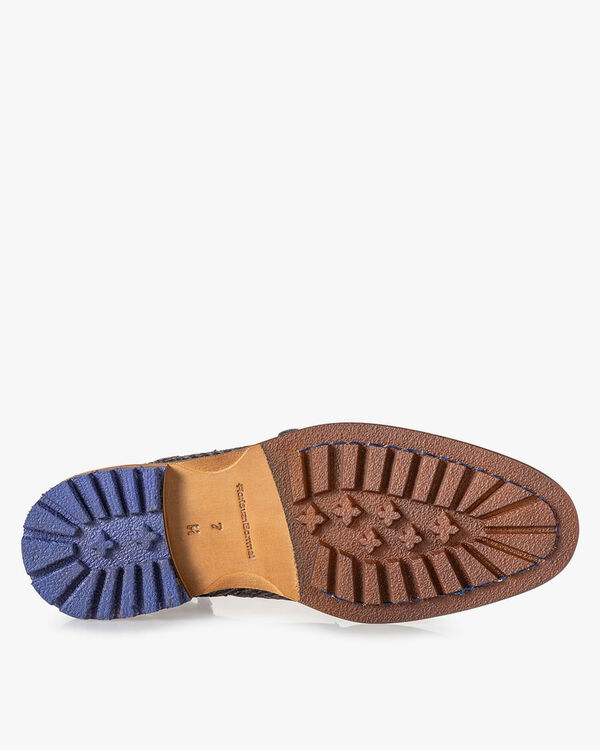 Stiefel grau mit Schnalle