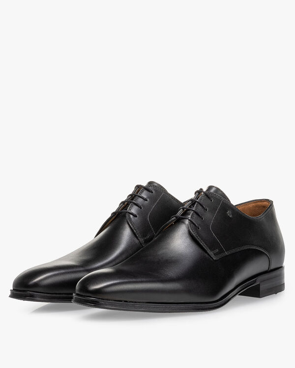 Schn&uuml;rschuh Kalbsleder schwarz