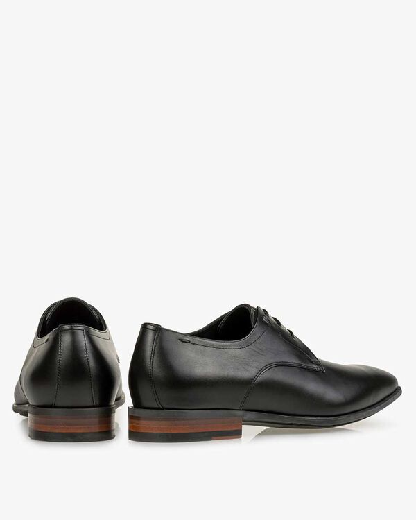 Schn&uuml;rschuh Kalbsleder schwarz