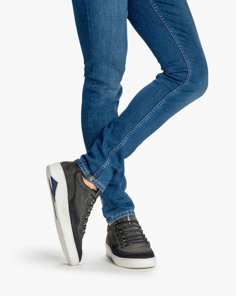 Sneaker Nubukleder dunkelgr&uuml;n