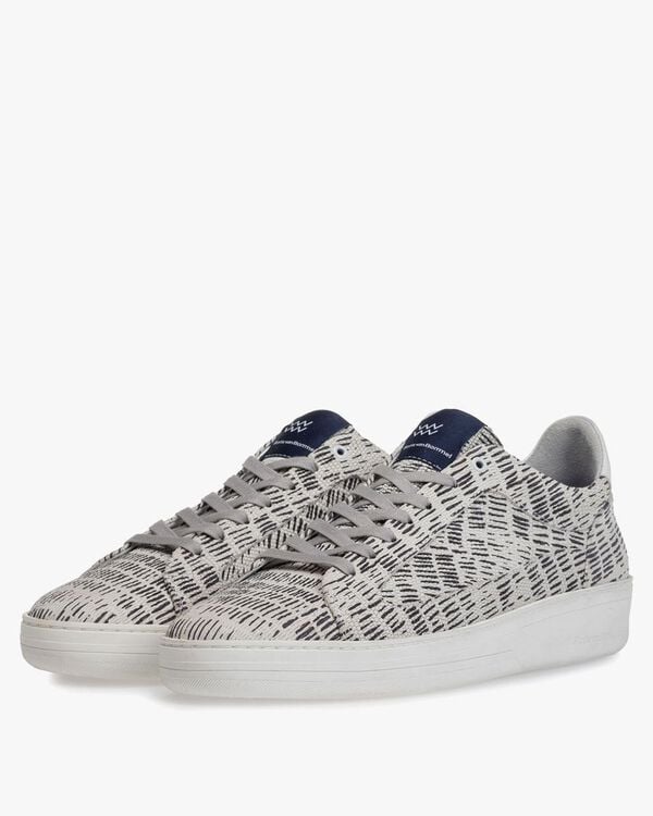 Sneaker Nubukleder schwarz-wei&szlig;