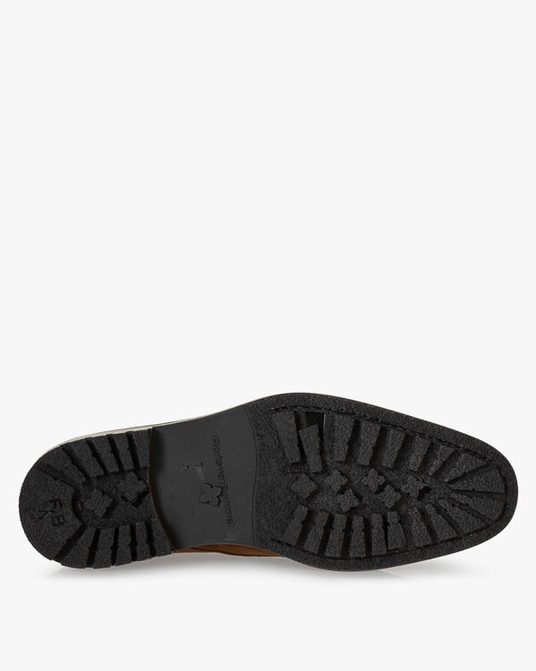 Schn&uuml;rstiefel Wildleder cognac