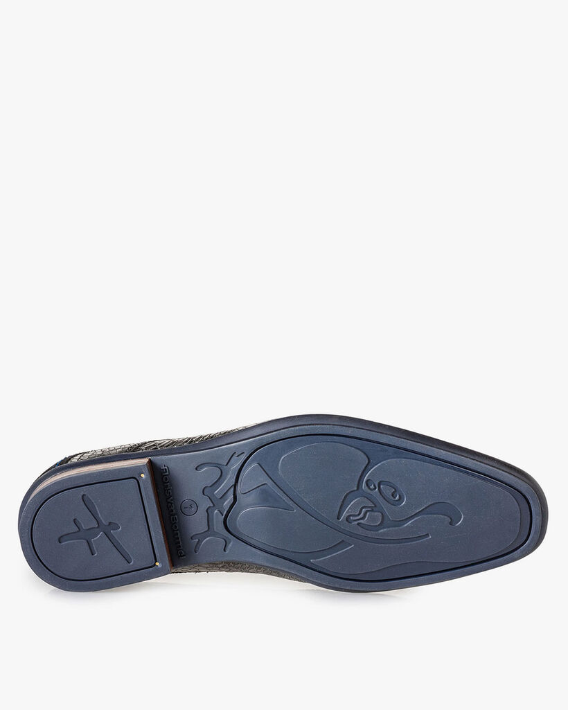 Schn&uuml;rstiefel mit Print grau