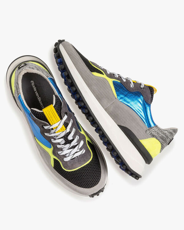 Multi-colour sneaker yellow/blue