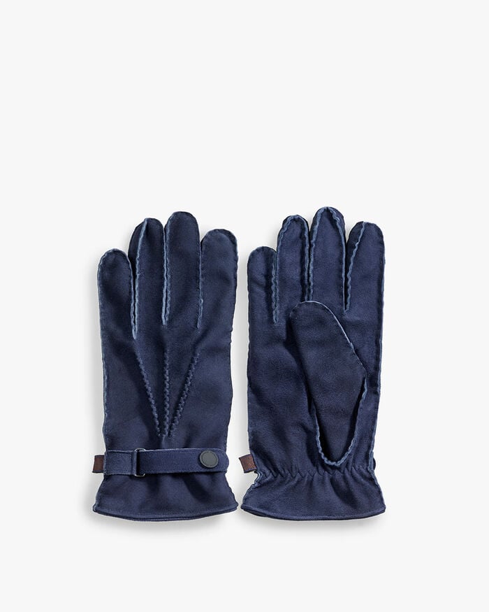 Handschuhe Wildleder blau