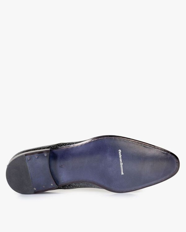 Schwarzer Lacklederschuh mit Print