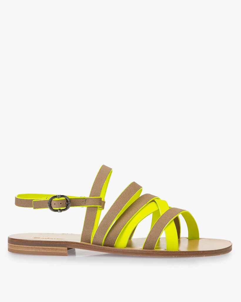 Sandale Wildleder beige