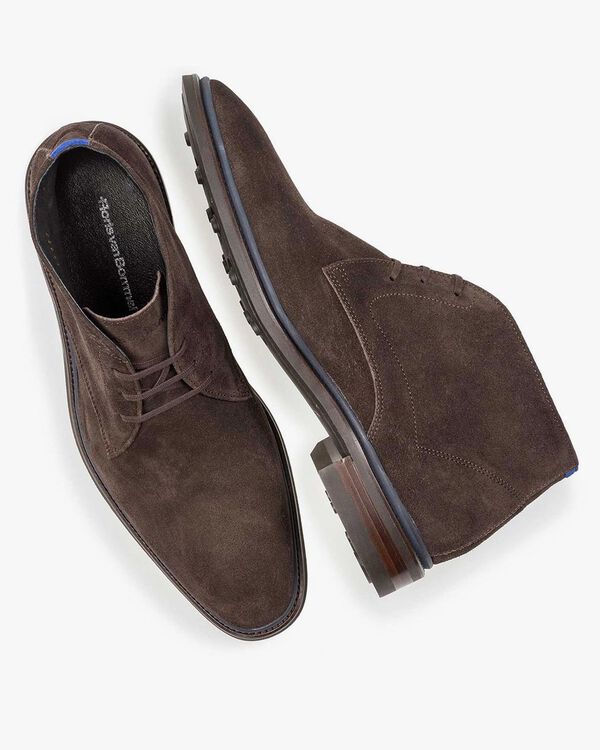 Schn&uuml;rstiefel Wildleder braun