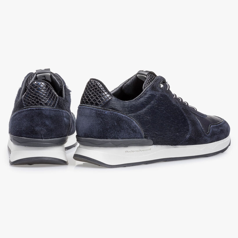 Blue suede leather sneaker