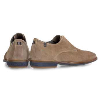 Schn&uuml;rschuh sandfarben Wildleder