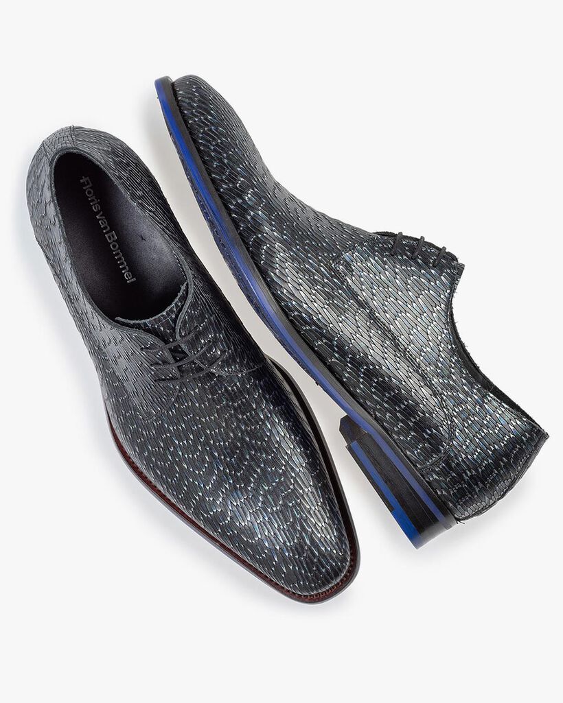 Schn&uuml;rschuh metallic dunkelgr&uuml;n	