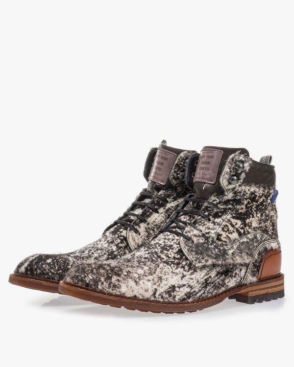 Schn&uuml;rschuh Pony-Style cremewei&szlig;