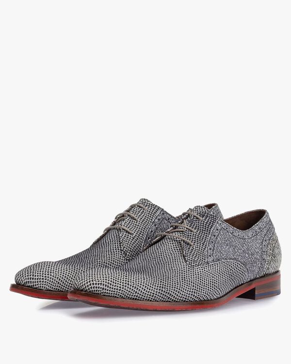 Schn&uuml;rschuh Wildleder cremewei&szlig;