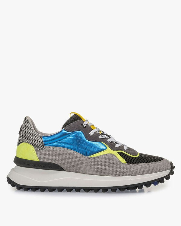 Multi-colour sneaker yellow/blue