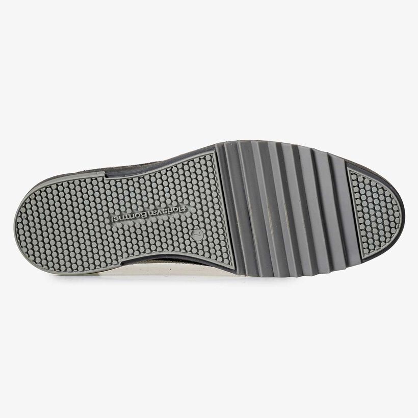 Premium sneaker with metallic herringbone pattern