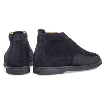 Halbhoher Wildleder Schn&uuml;rstiefel