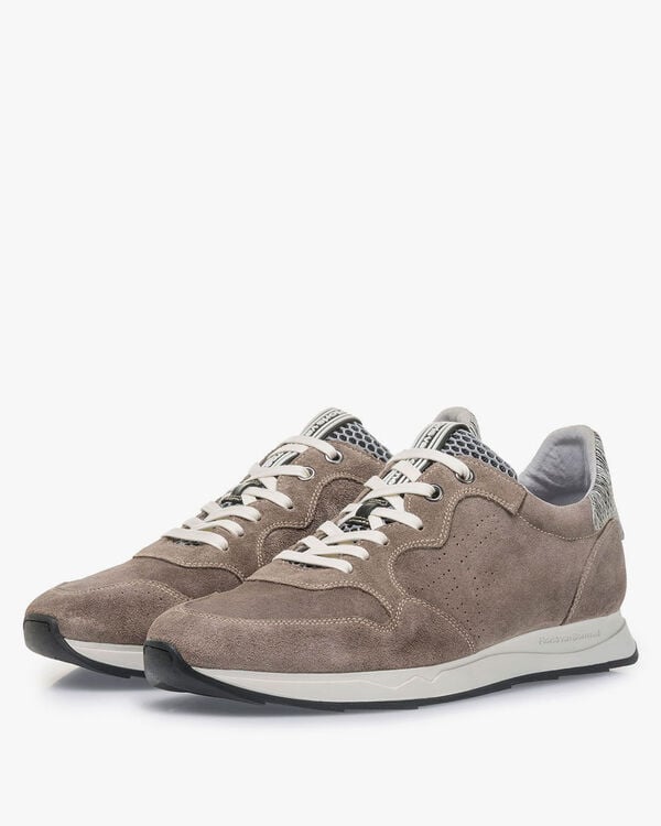 Taupefarbener Wildleder-Sneaker