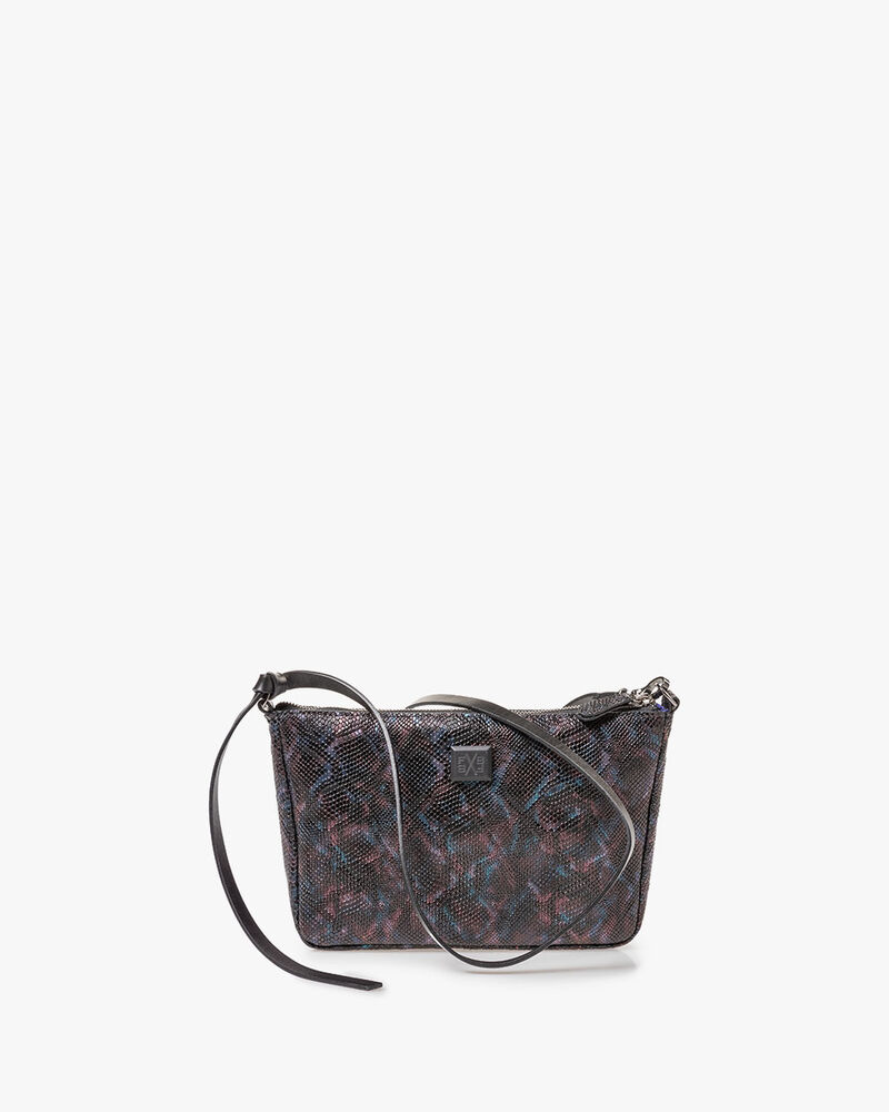Bag croco print blue