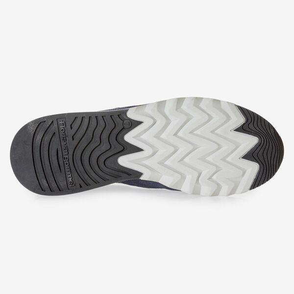 Dunkelblauer Wildleder-Sneaker mit Print