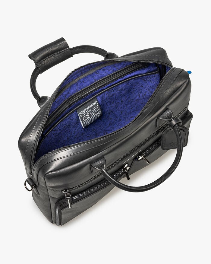 Bürotasche Leder schwarz