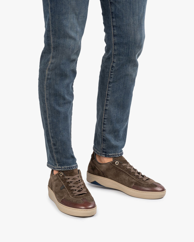 Sneaker Wildleder dunkelgr&uuml;n