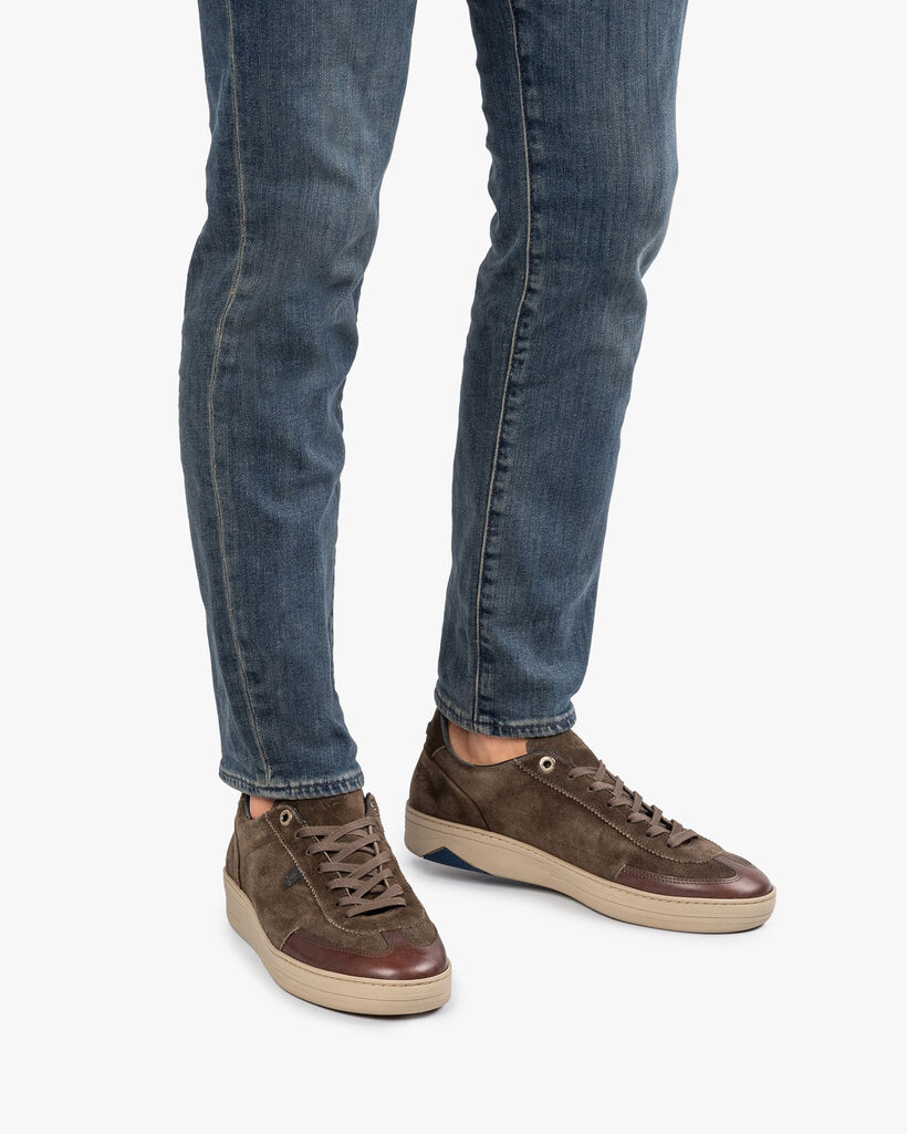 Sneaker Wildleder dunkelgr&uuml;n