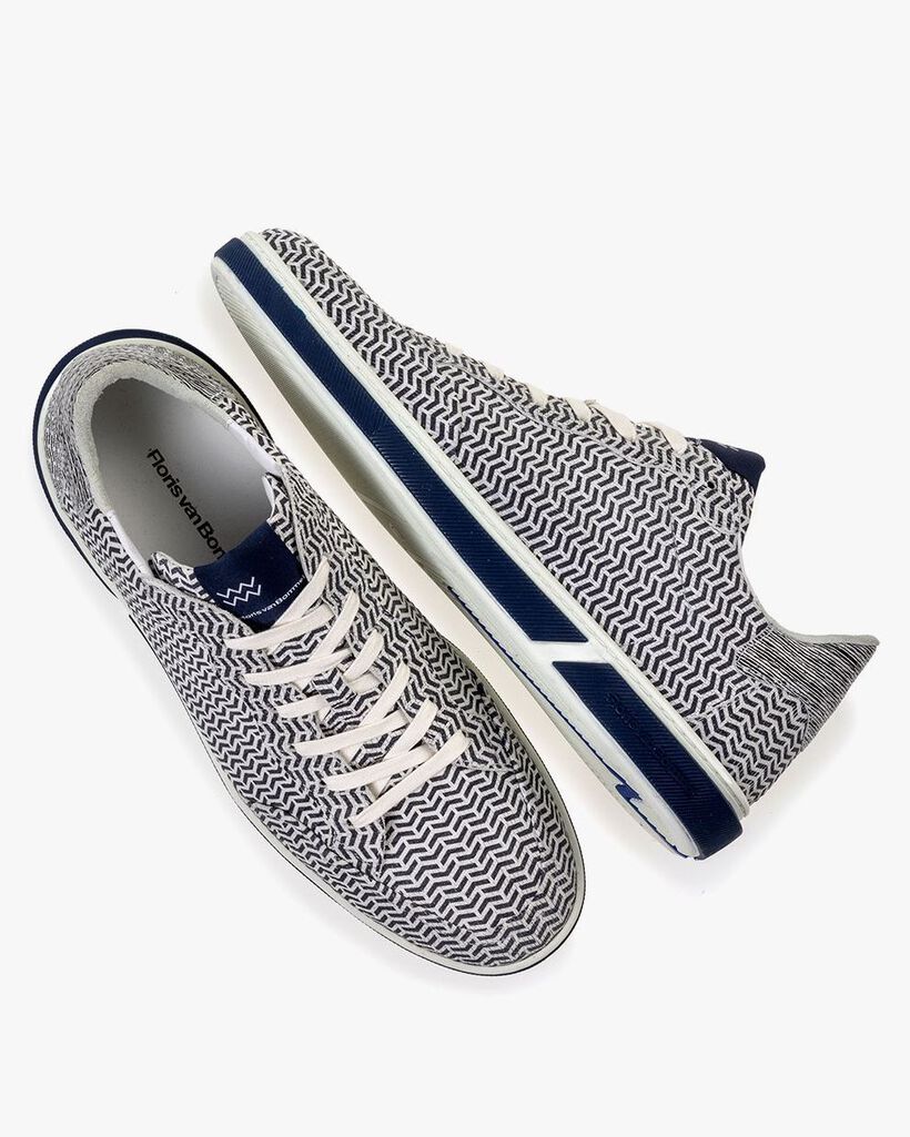 Sneaker leather black/white