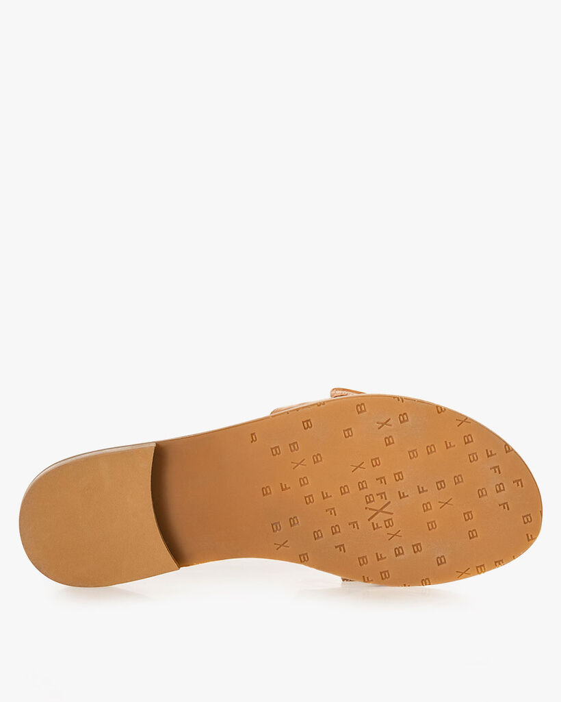 Slipper Kalbsleder cognacfarben