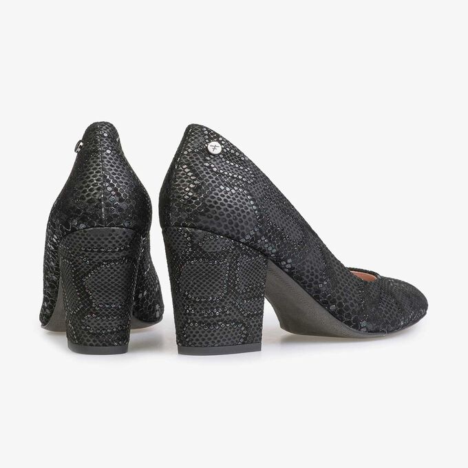 Leder-Pumps mit Schlangenprint - schwarz - 85507/00|Floris ...