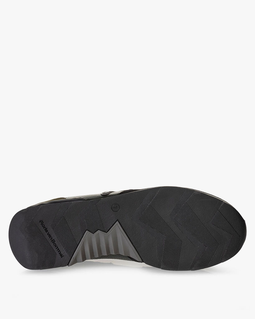 Sneaker Wildleder dunkelgr&uuml;n/schwarz