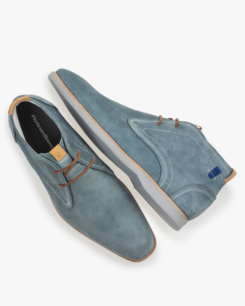 Stiefel Wildleder t&uuml;rkis