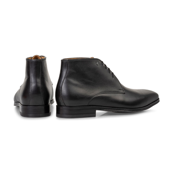 Schn&uuml;rstiefel Kalbsleder schwarz