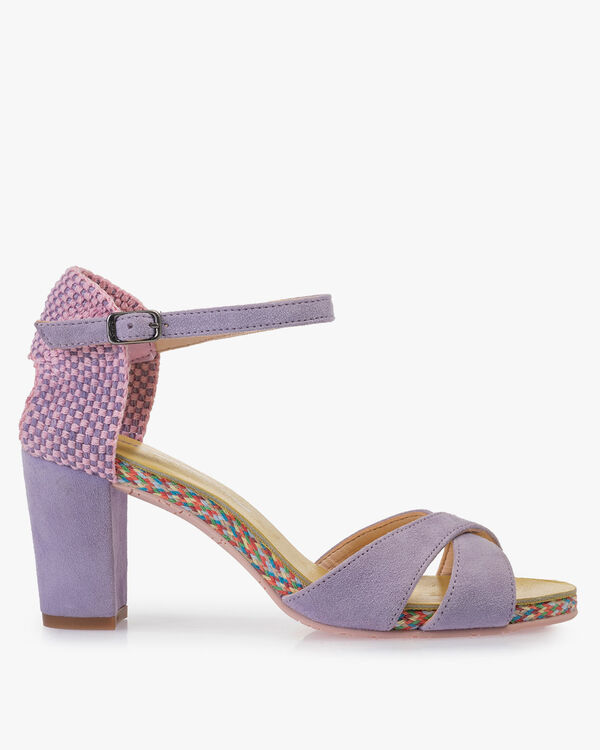 Sandal suede leather purple