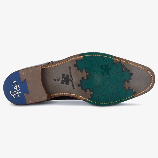 Floris van Bommel dark blue leather men’s lace boot
