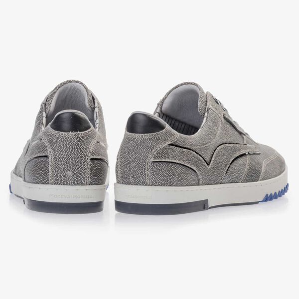 Grey suede leather sneaker