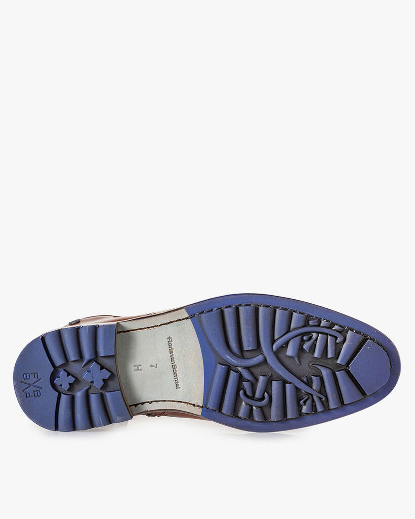 Lambskin lined boot cognac