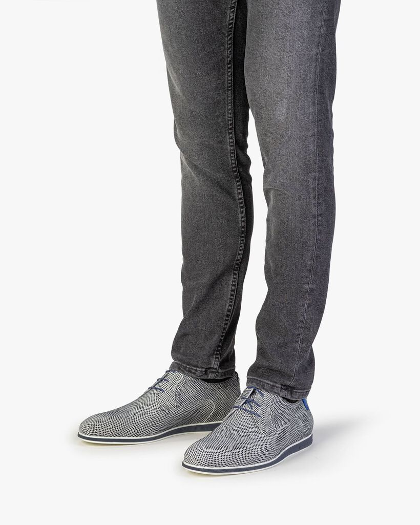 Schn&uuml;rschuh cremewei&szlig; Wildleder