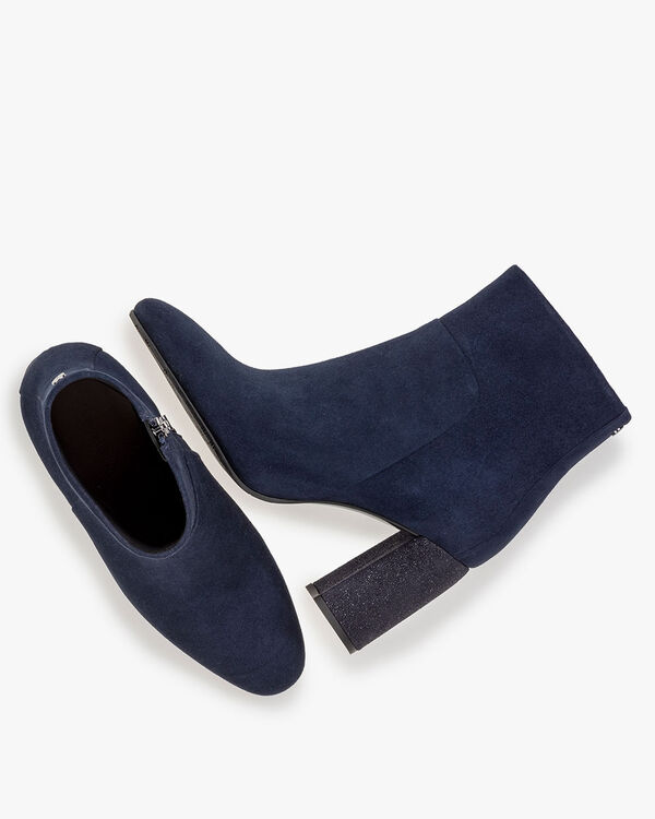 Stiefelette Wildleder dunkelblau