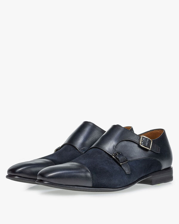 Double monk strap dark blue