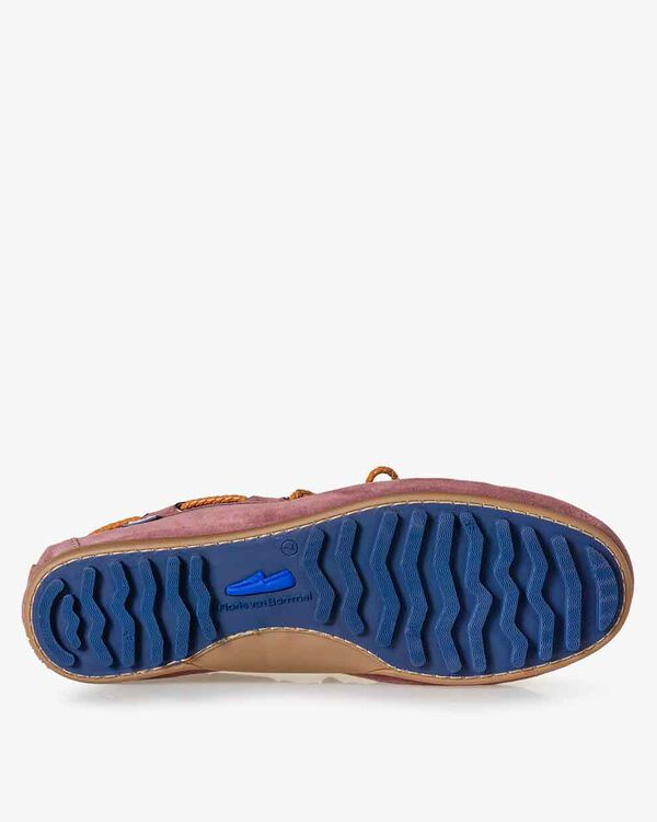 Moccasin suede leather pink