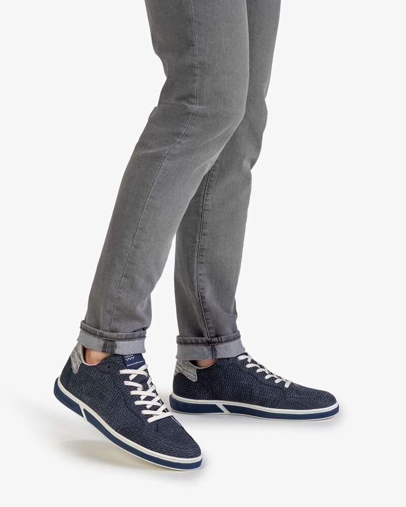 Sneaker nubuck leather blue