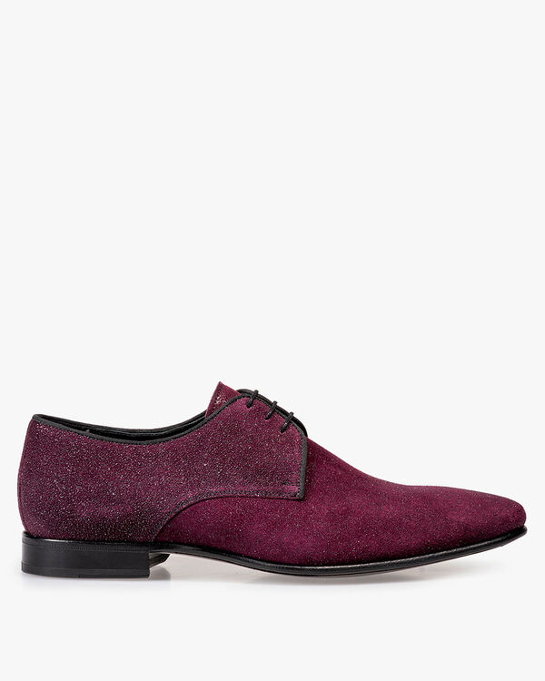 Schnürschuh Wildleder bordeaux