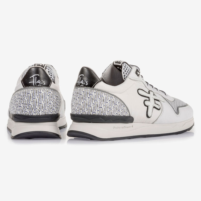 White suede leather sneaker