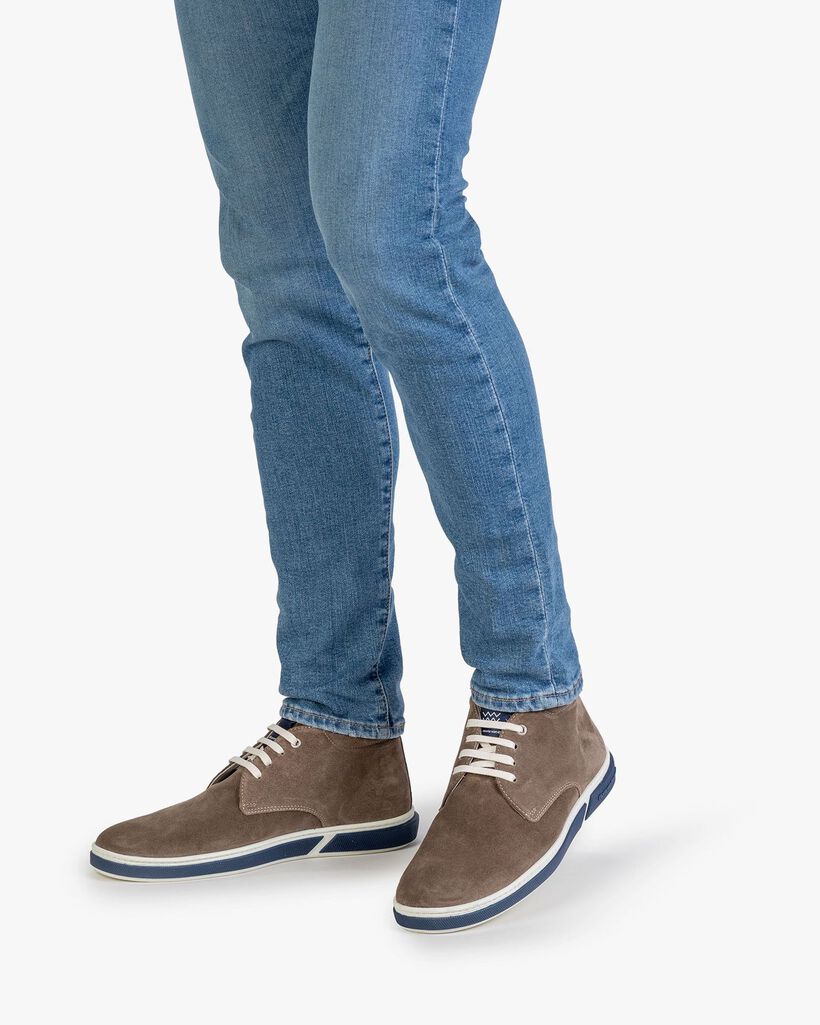 Stiefel Wildleder taupe