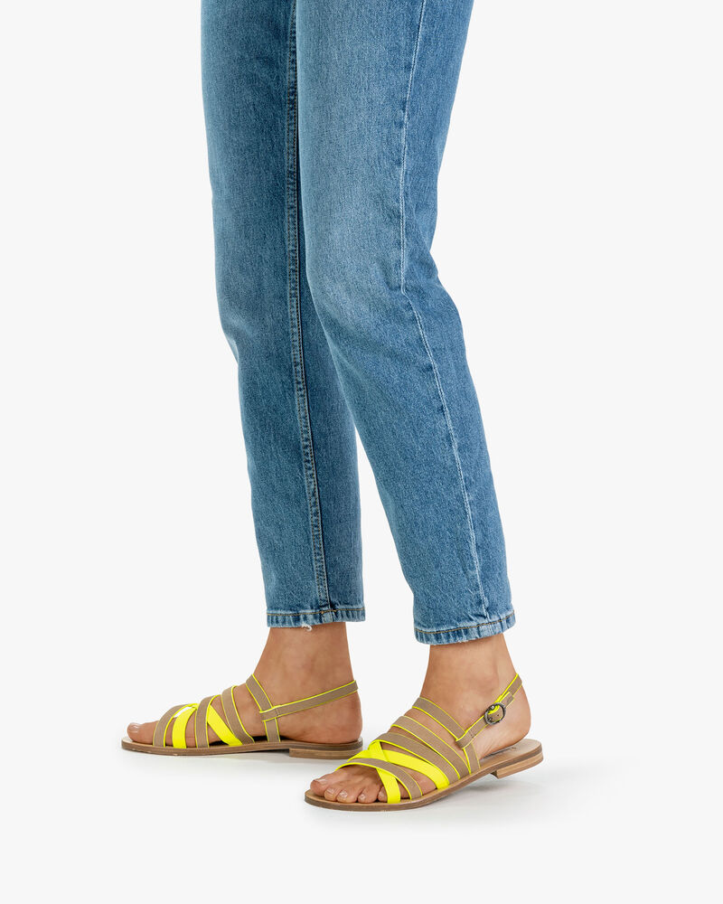 Sandale Wildleder beige