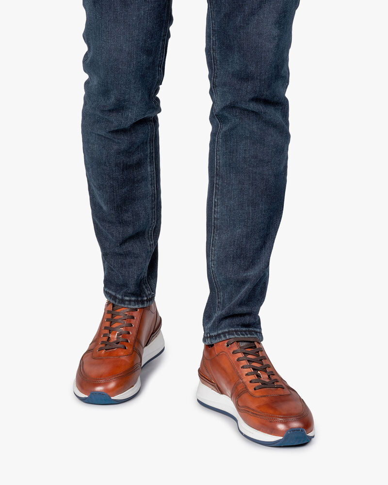 Sneaker Kalbsleder cognac