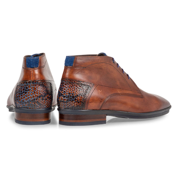 Schn&uuml;rstiefel Kalbsleder cognac