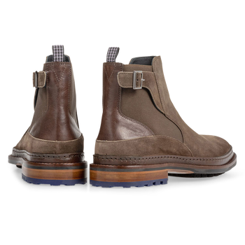Chelsea Boot Wildleder dunkel taupefarben