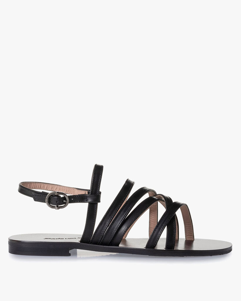 Sandal calf leather black